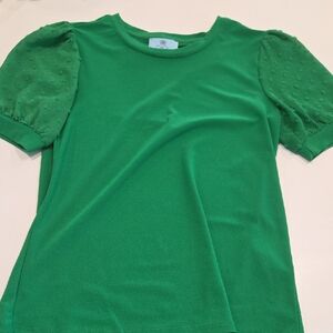 CeCe Vibrant Green Blouse